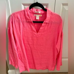 Hot Pink Linen Tunic - S